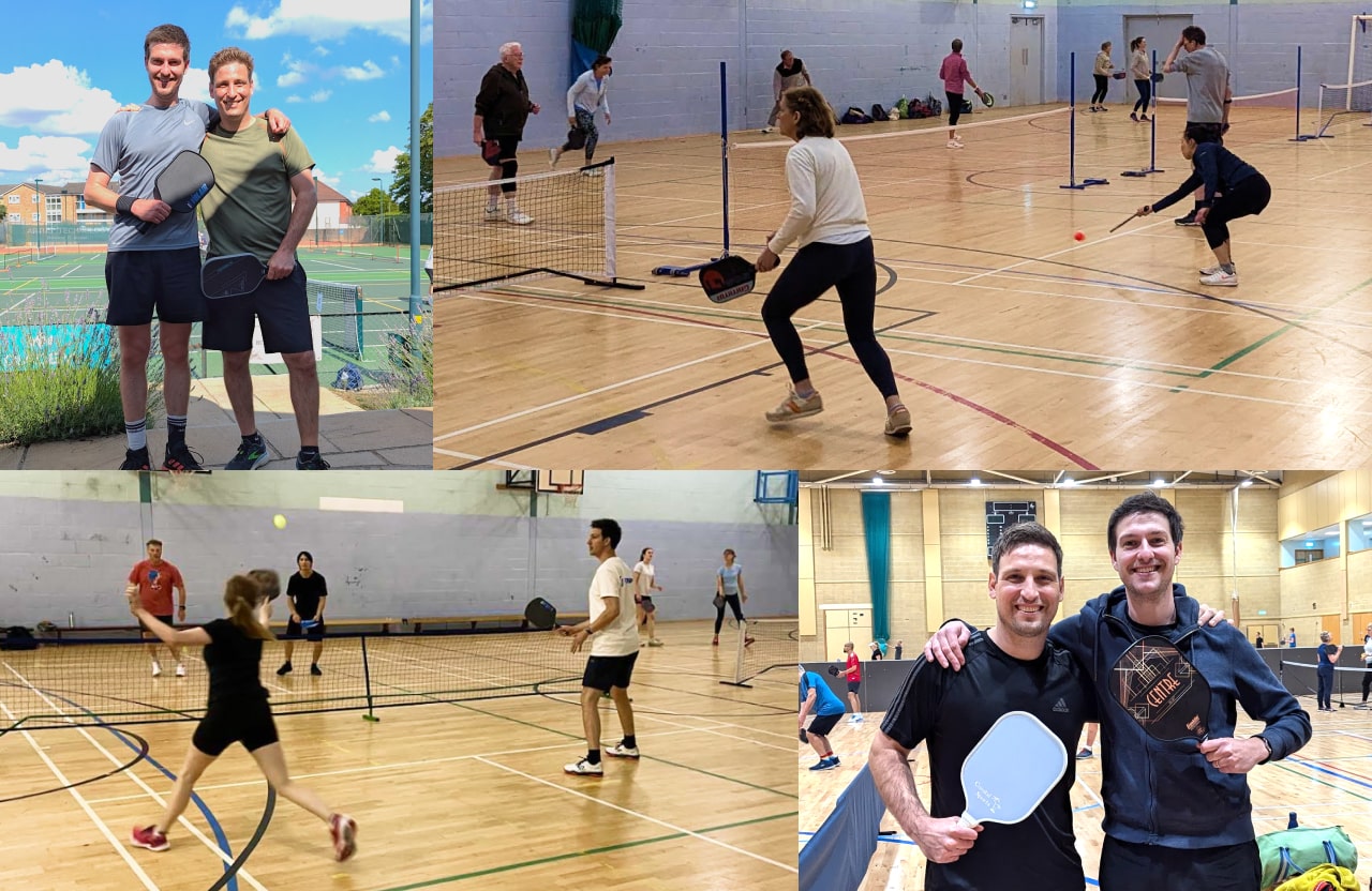 Members of Tonbridge Pickleball Club  playing Pickleball